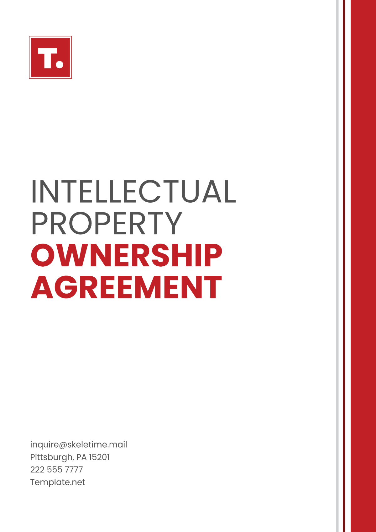 Intellectual Property Ownership Agreement Template - Edit Online & Download