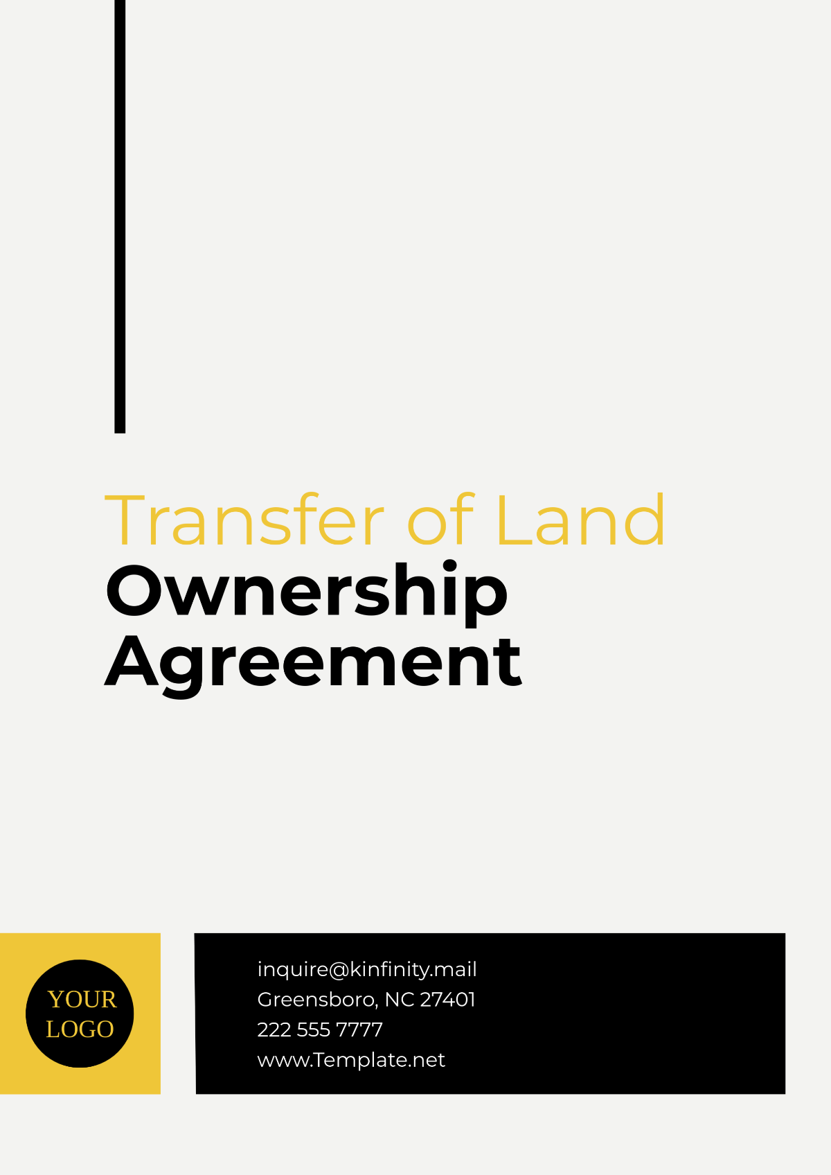 Transfer of Land Ownership Agreement Template - Edit Online & Download