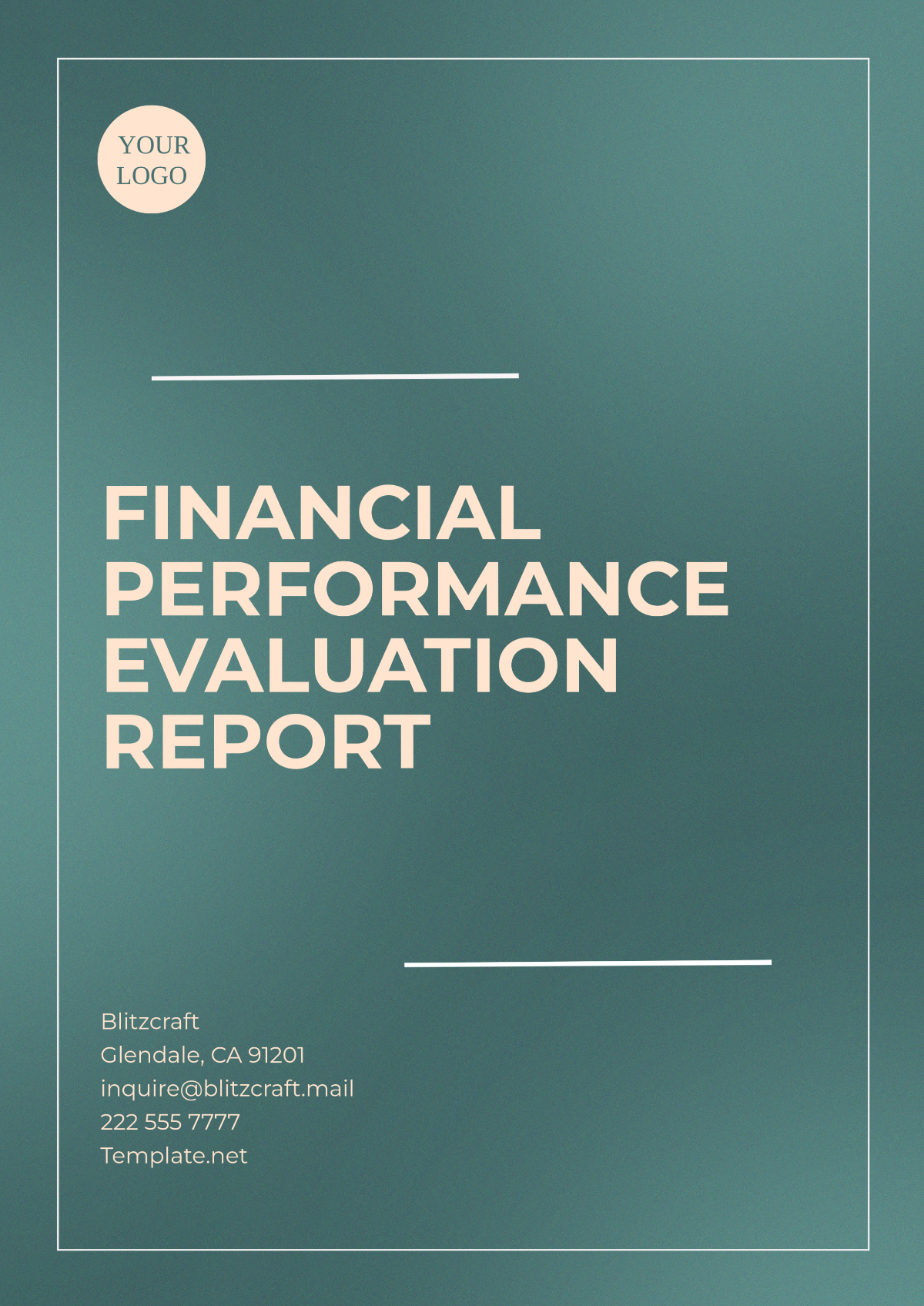 Financial Performance Evaluation Report Template - Edit Online & Download