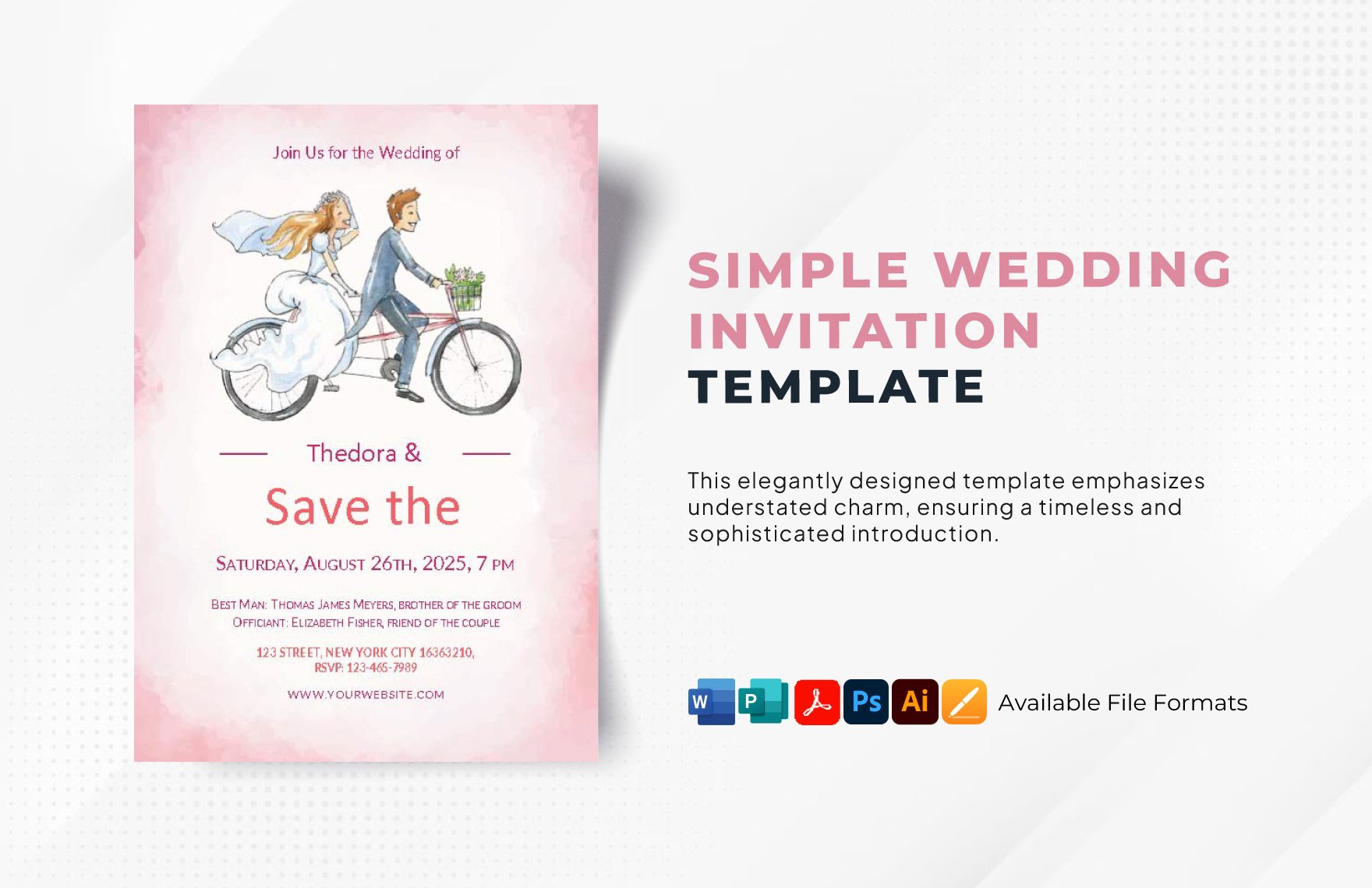 Simple Wedding Invitation Template