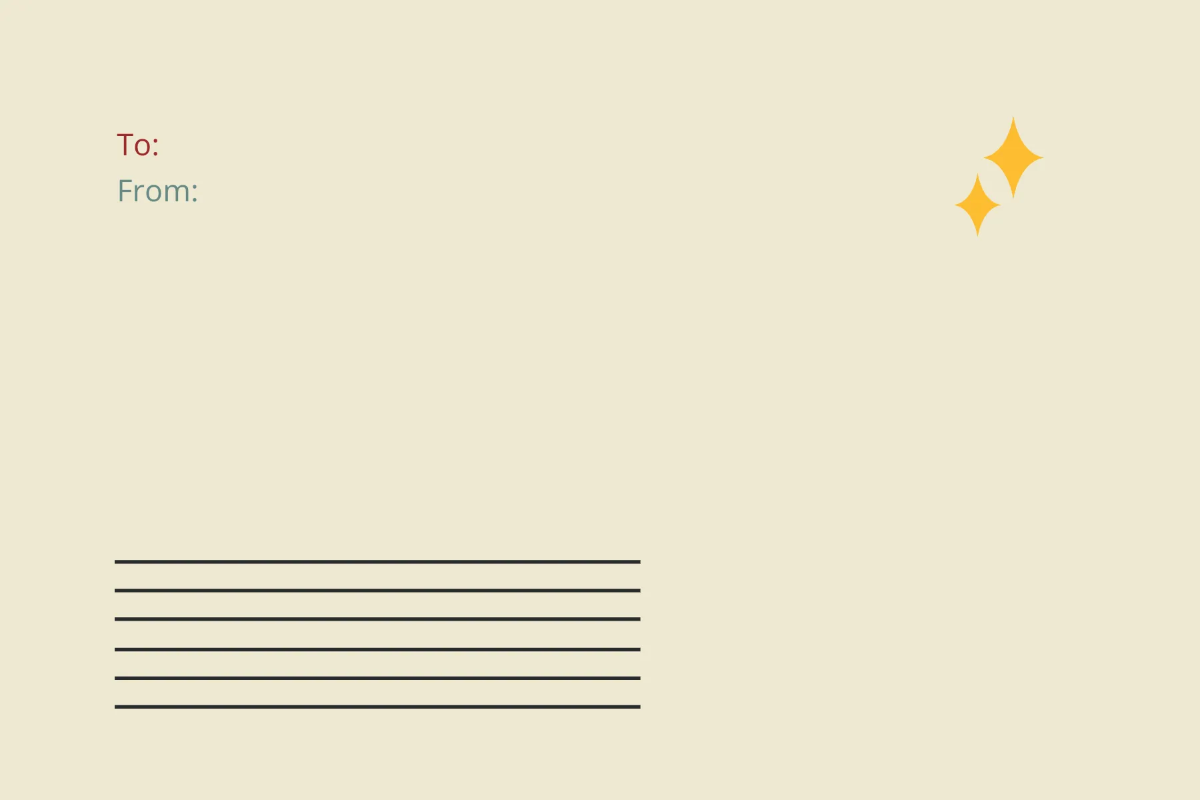 Free New Year Postcard Template to Edit Online