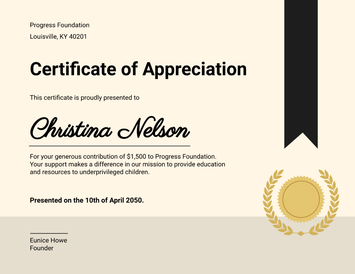 Simple Donation Certificate Template - Edit Online & Download