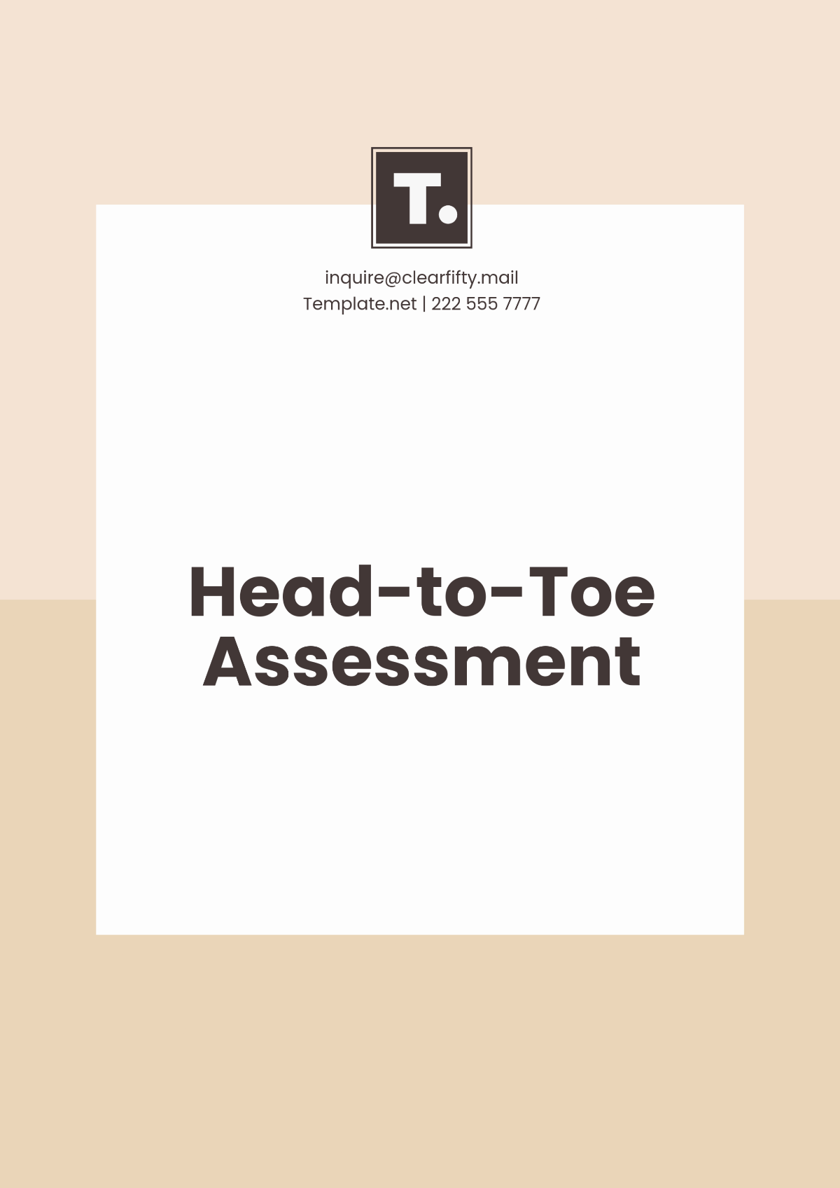 Free Head-to-Toe Assessment Template