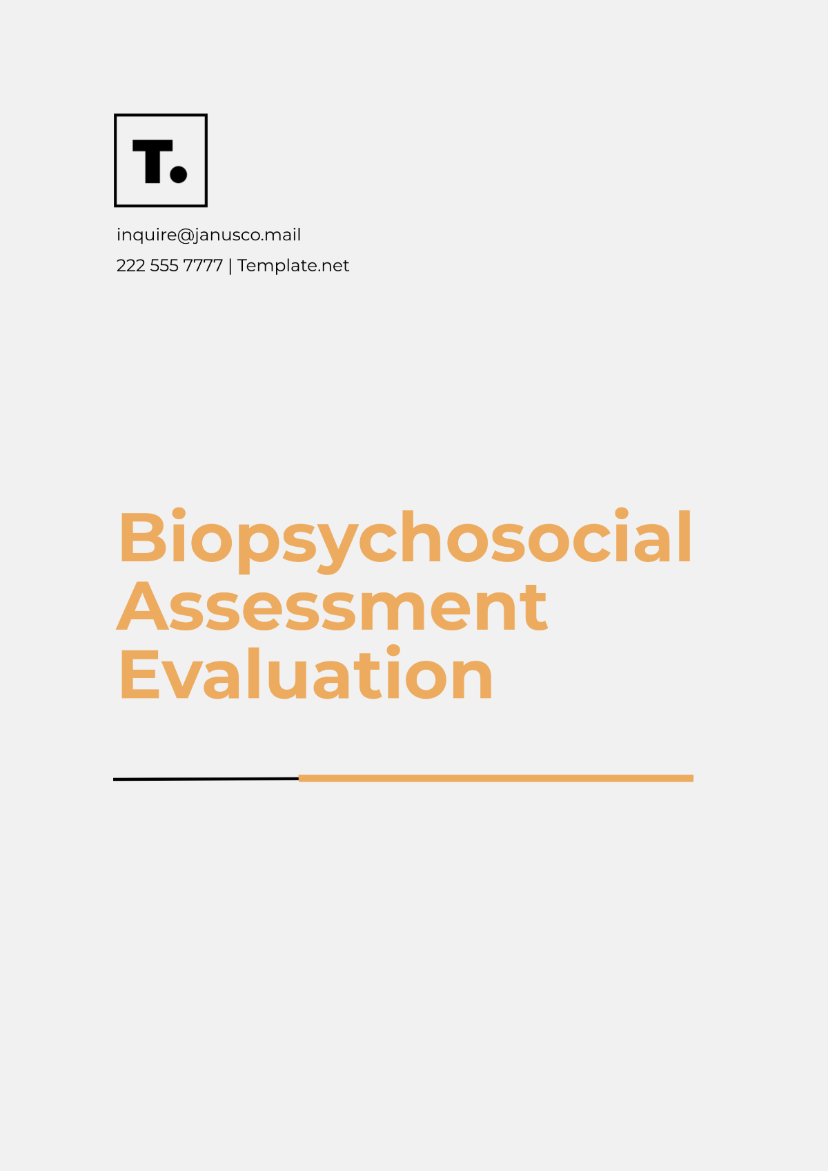 Biopsychosocial Assessment Template - Edit Online & Download