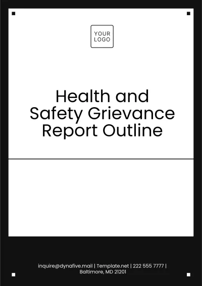 Free Health and Safety Grievance Report Outline Template to Edit Online
