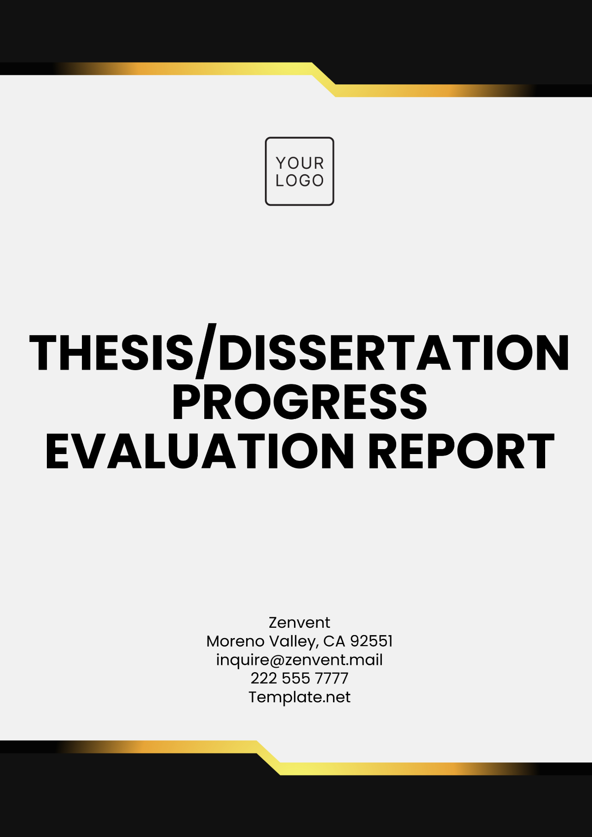 Thesis/Dissertation Progress Evaluation Report Template - Edit Online & Download