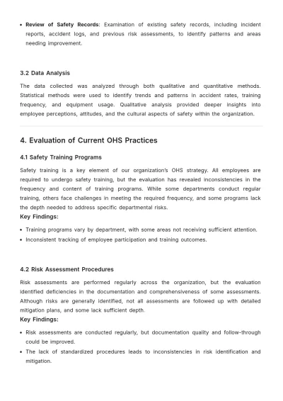 Free Occupational Health and Safety Evaluation Template to Edit Online