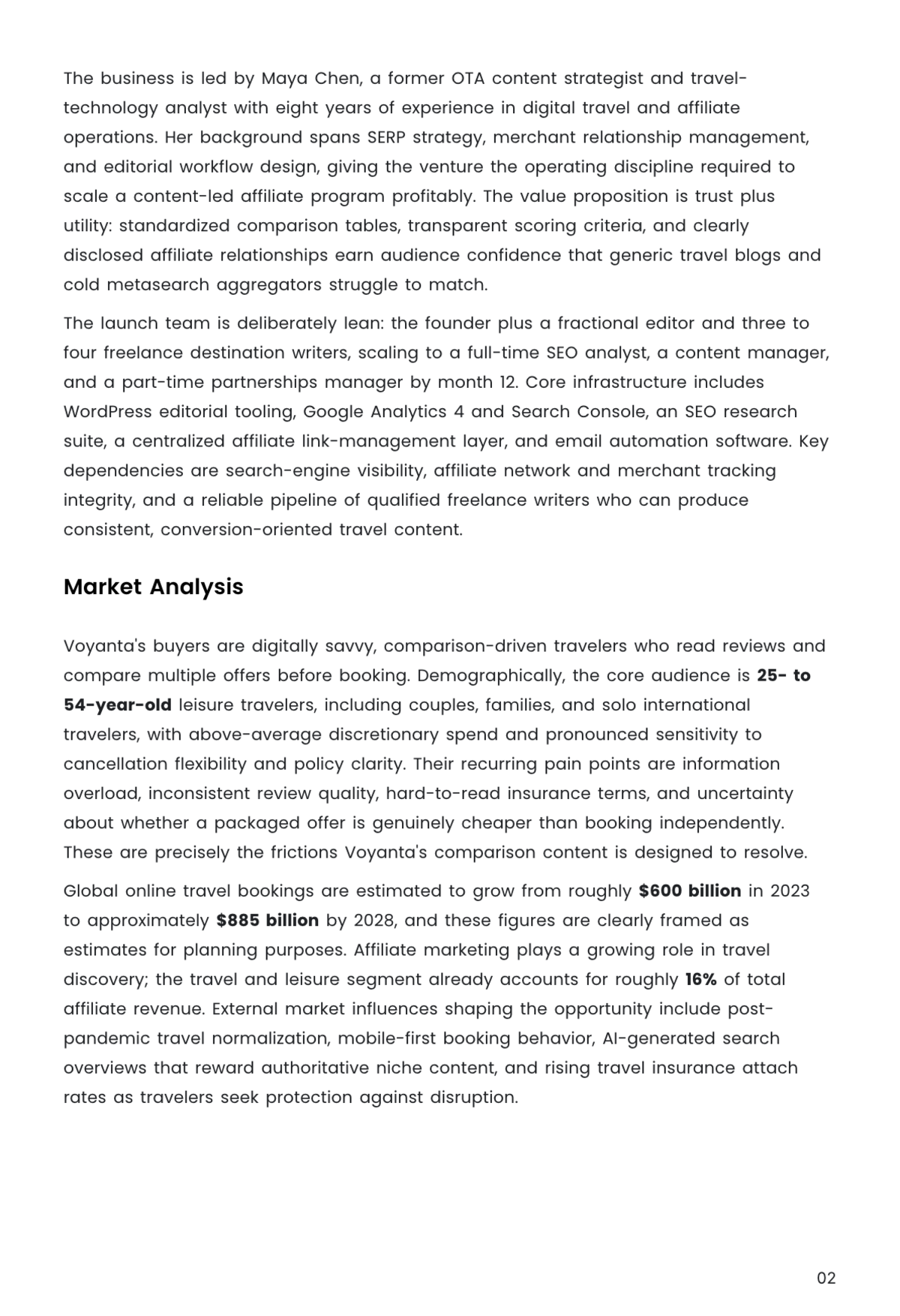Free Affiliate Marketing Business Plan Template to Edit Online