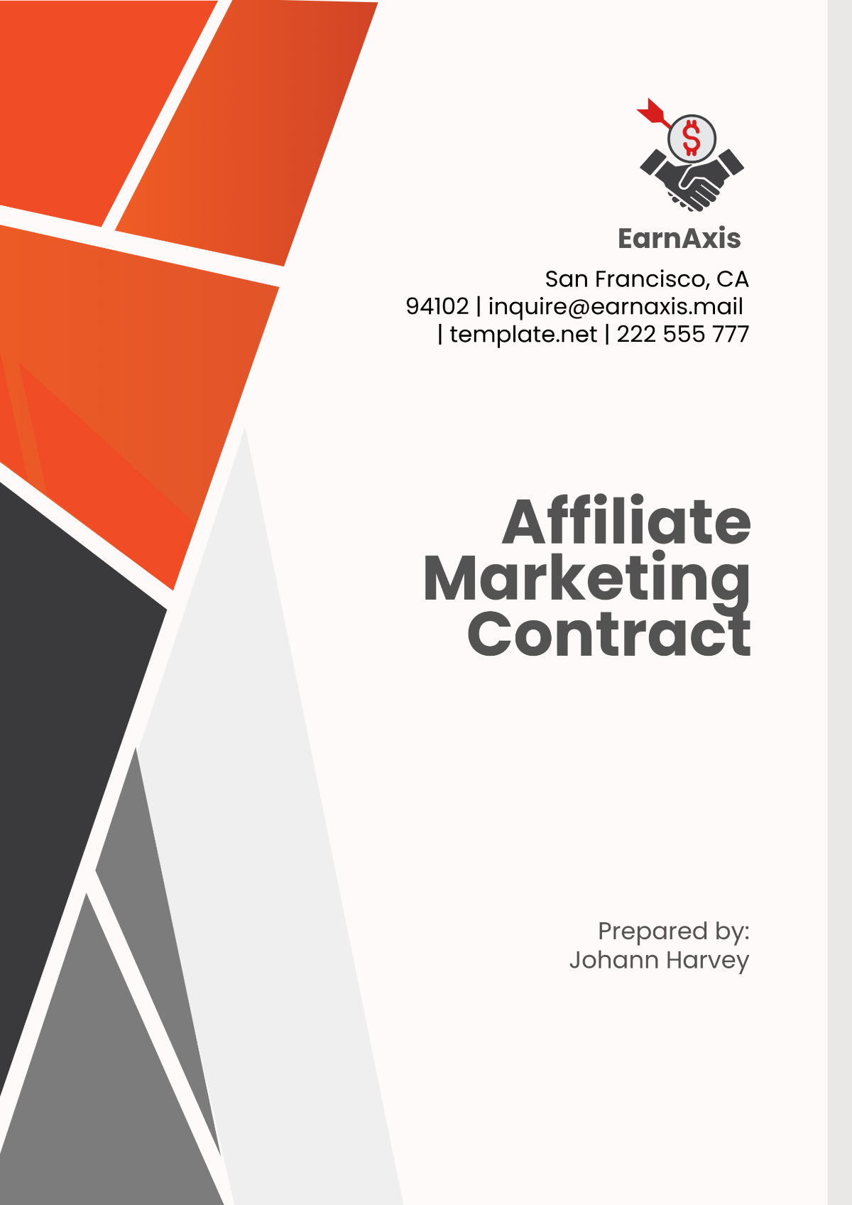 Affiliate Marketing Contract Template