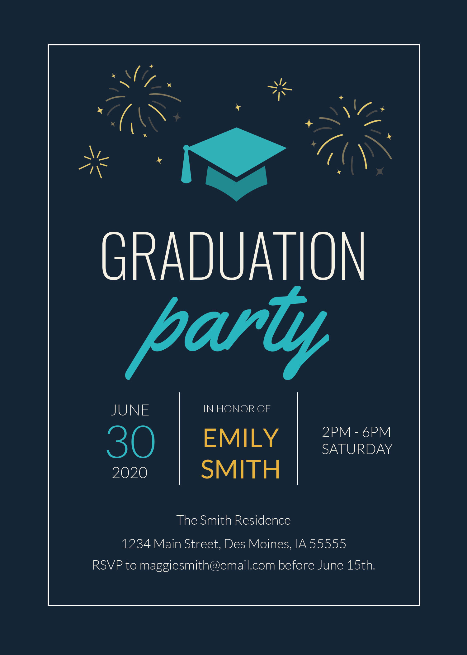 College Graduation Invitation Template In Adobe Photoshop Illustrator Template