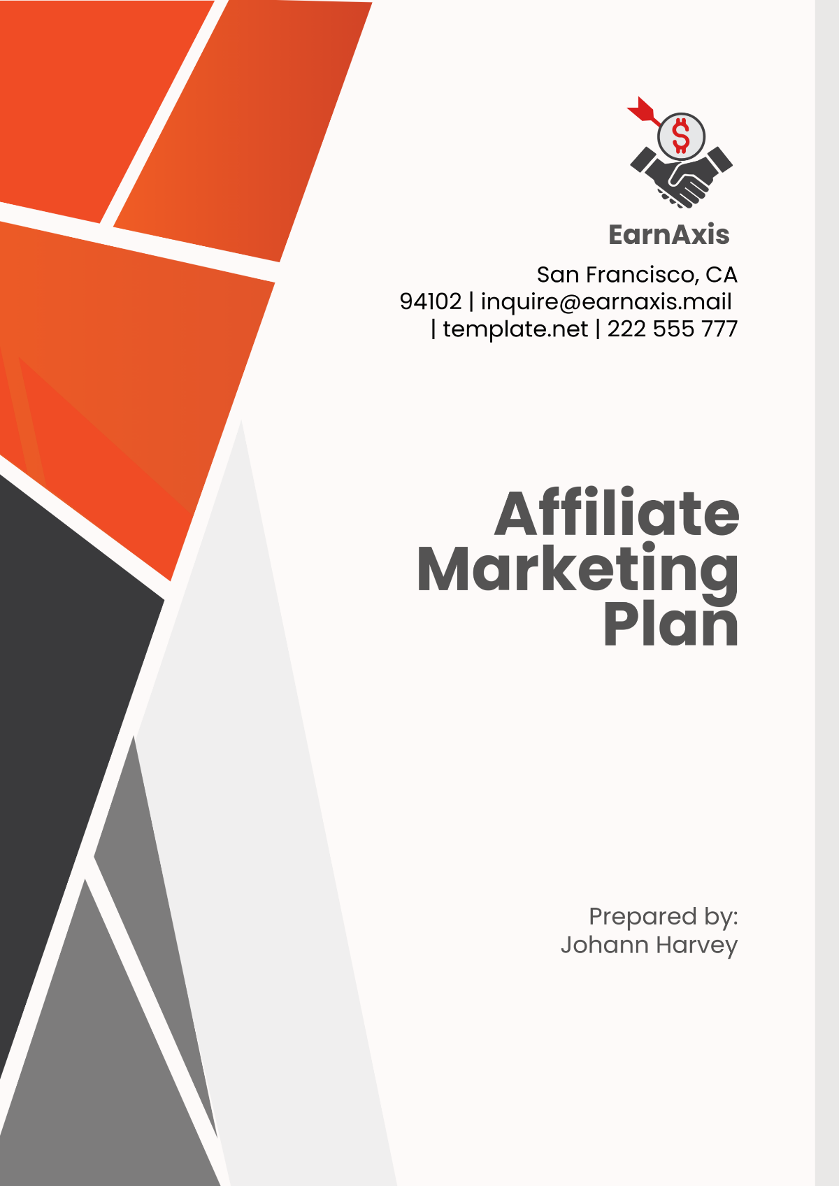 Affiliate Marketing Plan Template - Edit Online & Download