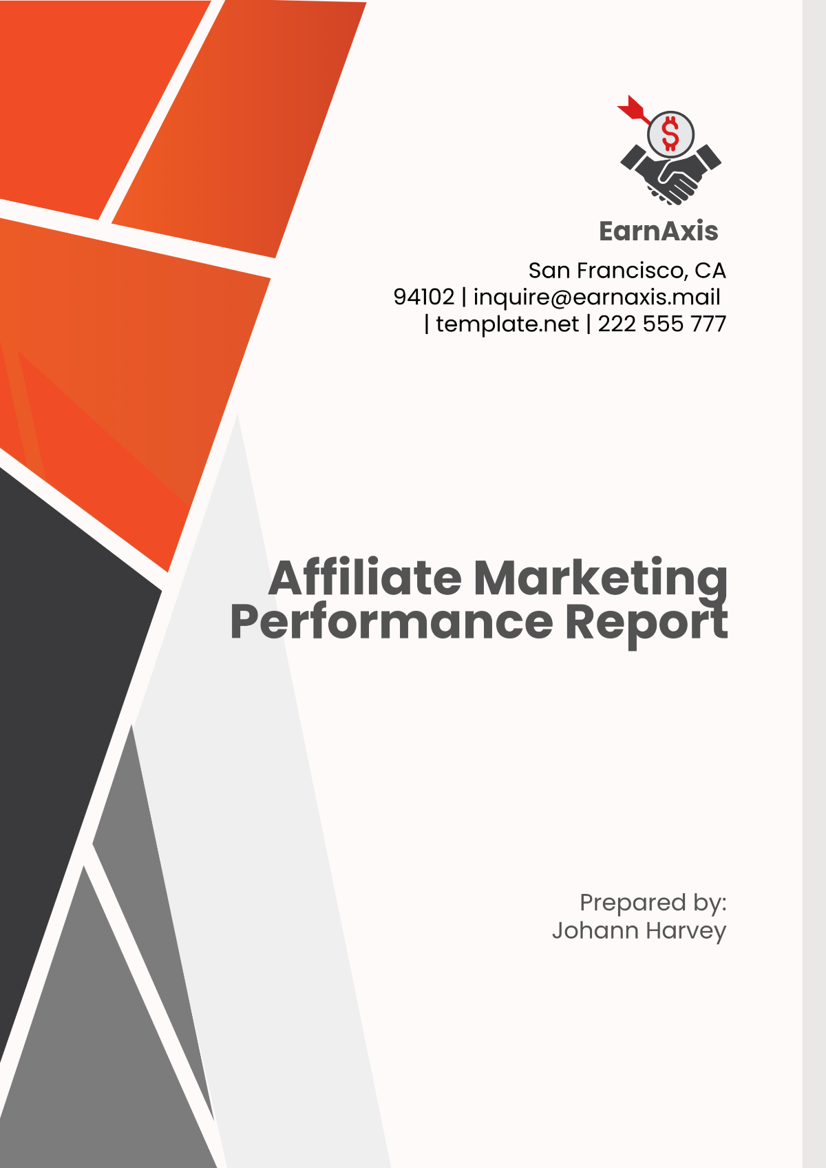 Affiliate Marketing Performance Report Template - Edit Online & Download