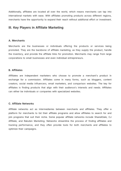 Free Affiliate Marketing Training Guide Template to Edit Online