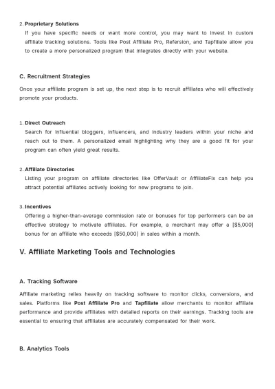 Free Affiliate Marketing Training Guide Template to Edit Online