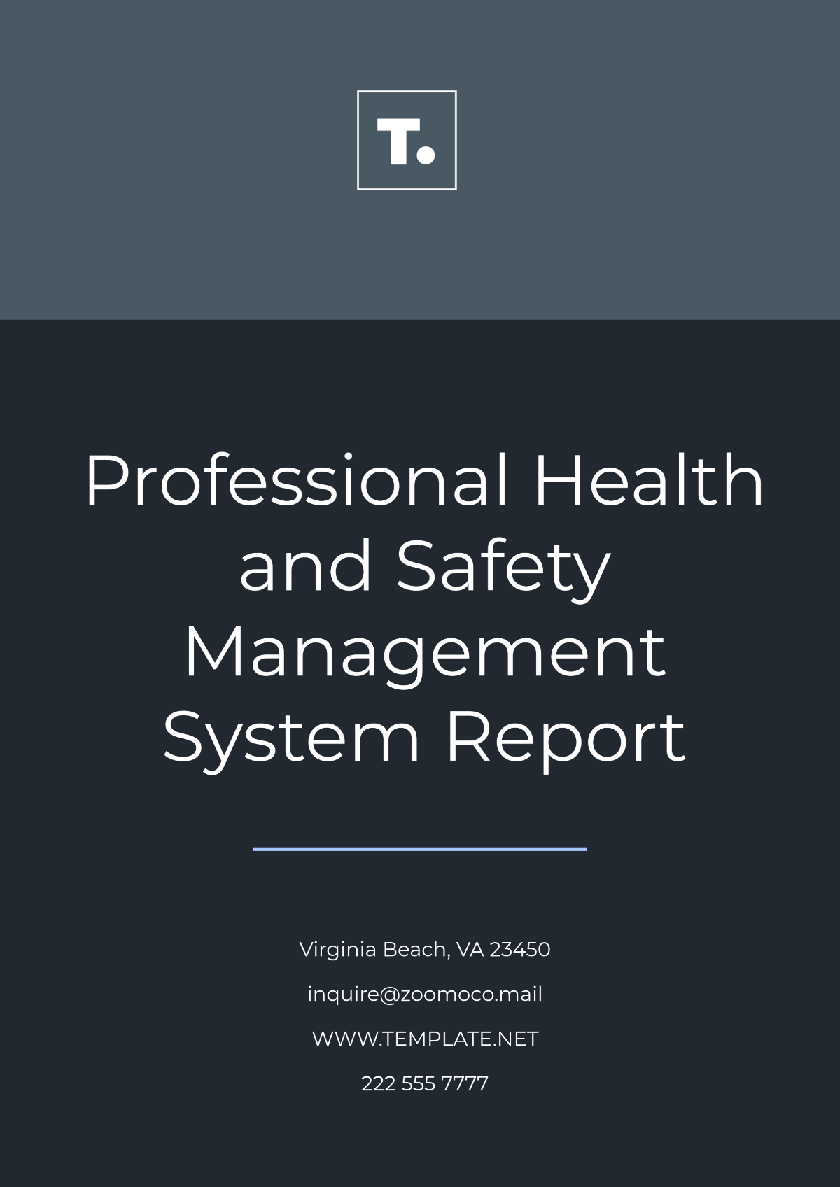 Professional Health and Safety Management System Report Template - Edit Online & Download