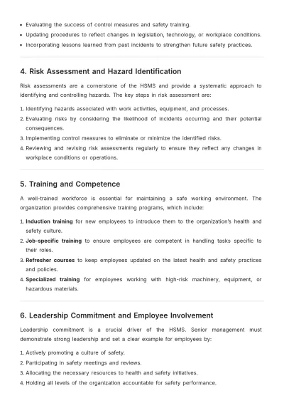 Free Professional Health and Safety Management System Report Template to Edit Online