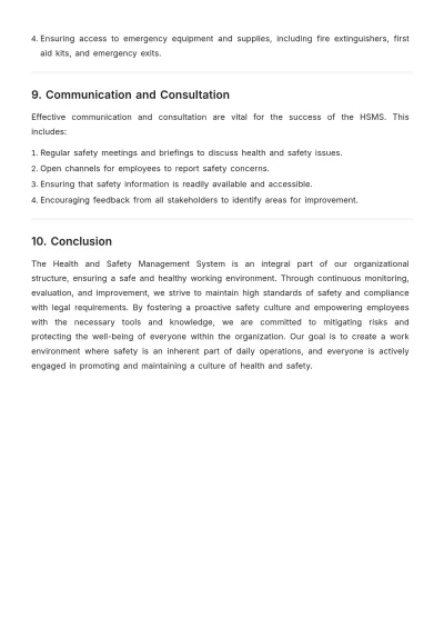 Free Professional Health and Safety Management System Report Template to Edit Online