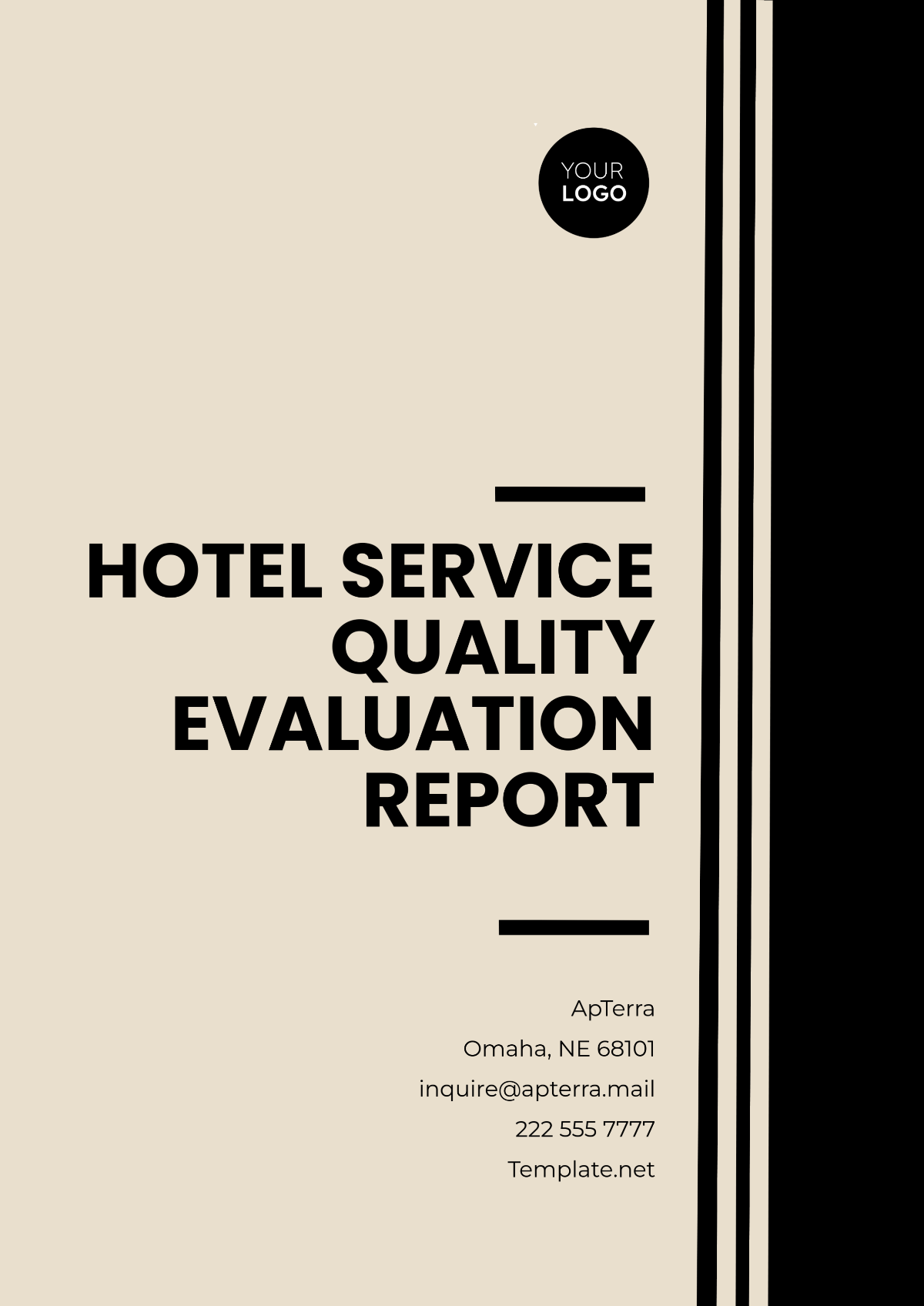 Hotel Service Quality Evaluation Report Template - Edit Online & Download