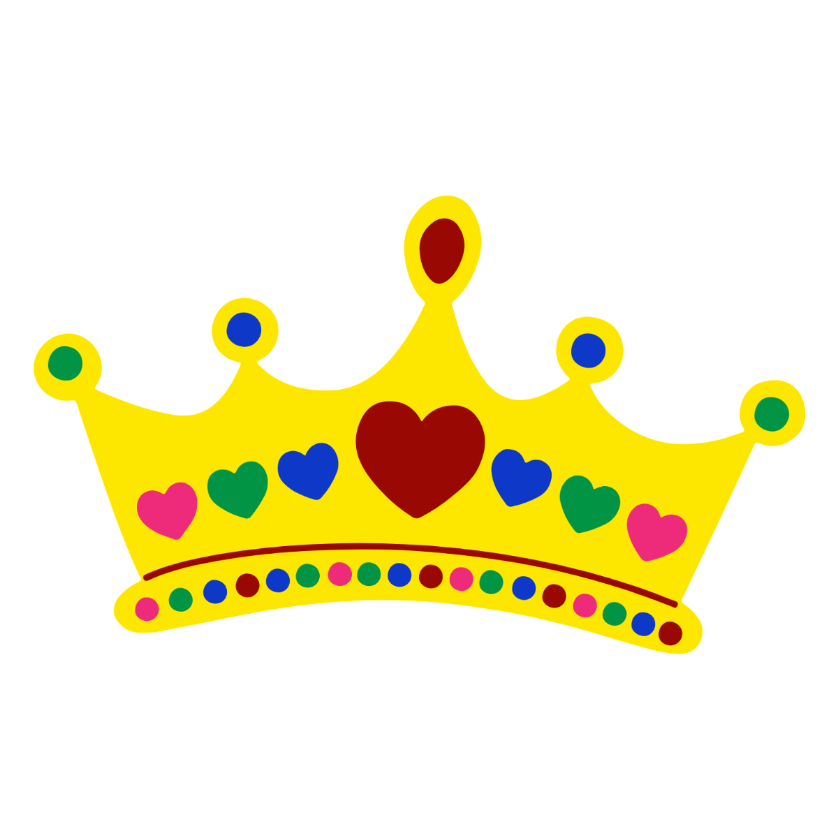 Free Colorful Crown Clipart Template - Edit Online & Download