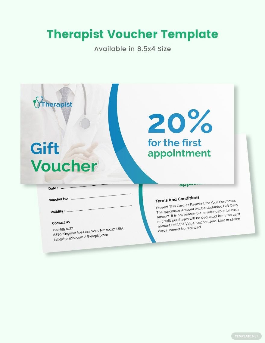 Therapist Voucher Template in Word, PDF, Illustrator, PSD, Apple Pages, Publisher, InDesign