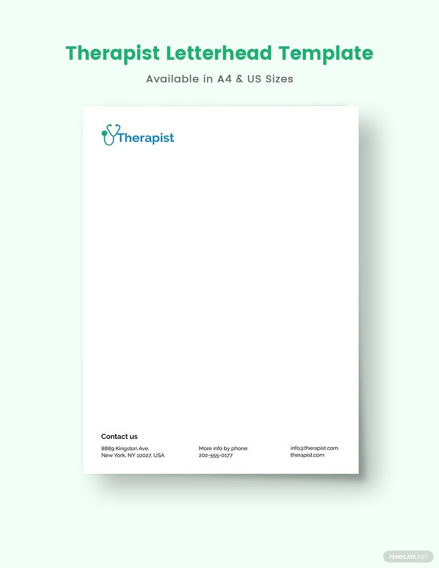 Therapy Letterhead Template