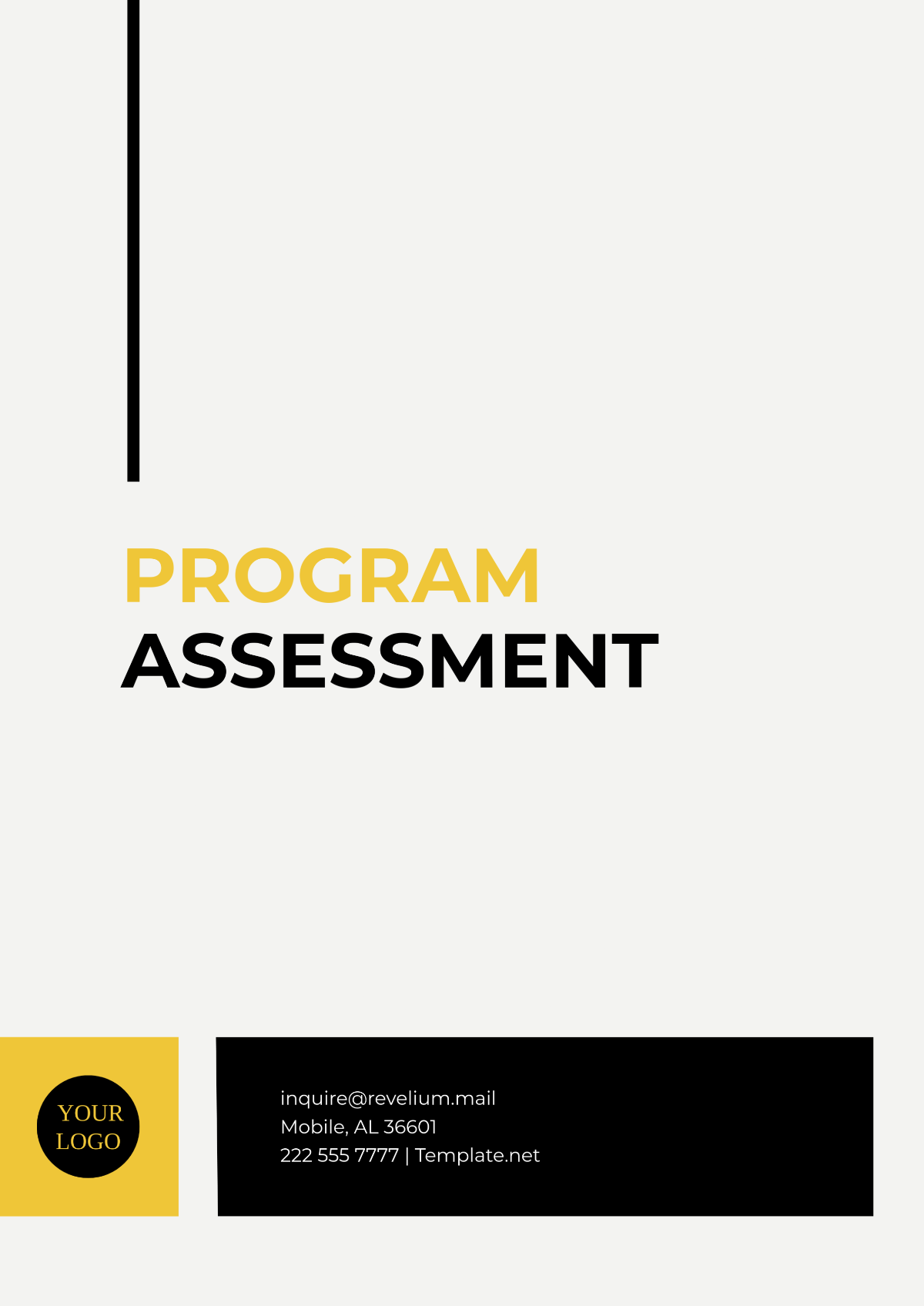 Free Program Assessment Template