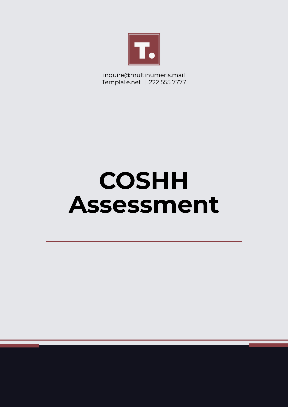 Free COSHH Assessment Template