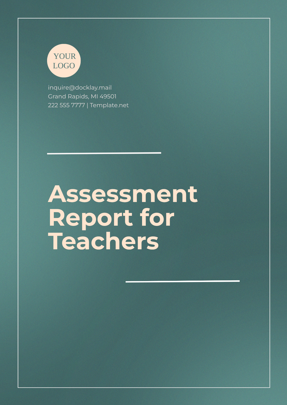 Assessment Report Template for Teachers - Edit Online & Download