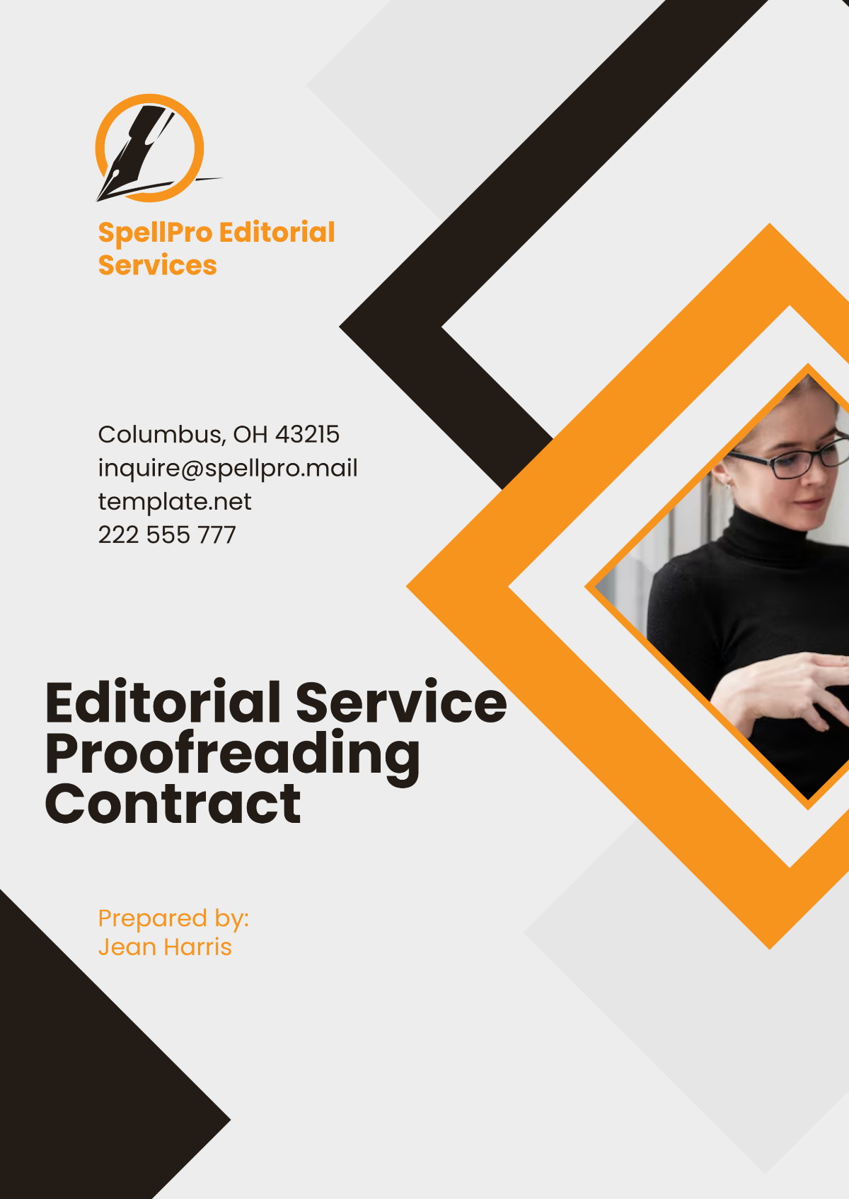 Editorial Service Proofreading Contract Template - Edit Online & Download