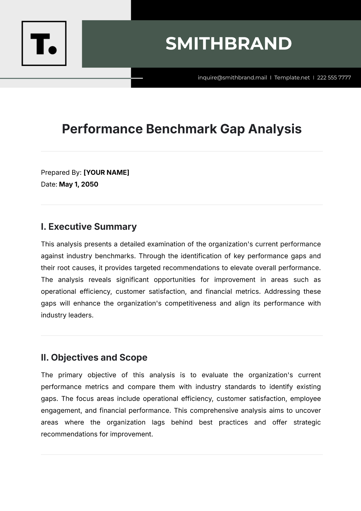 Performance Benchmark Gap Analysis Template - Edit Online & Download