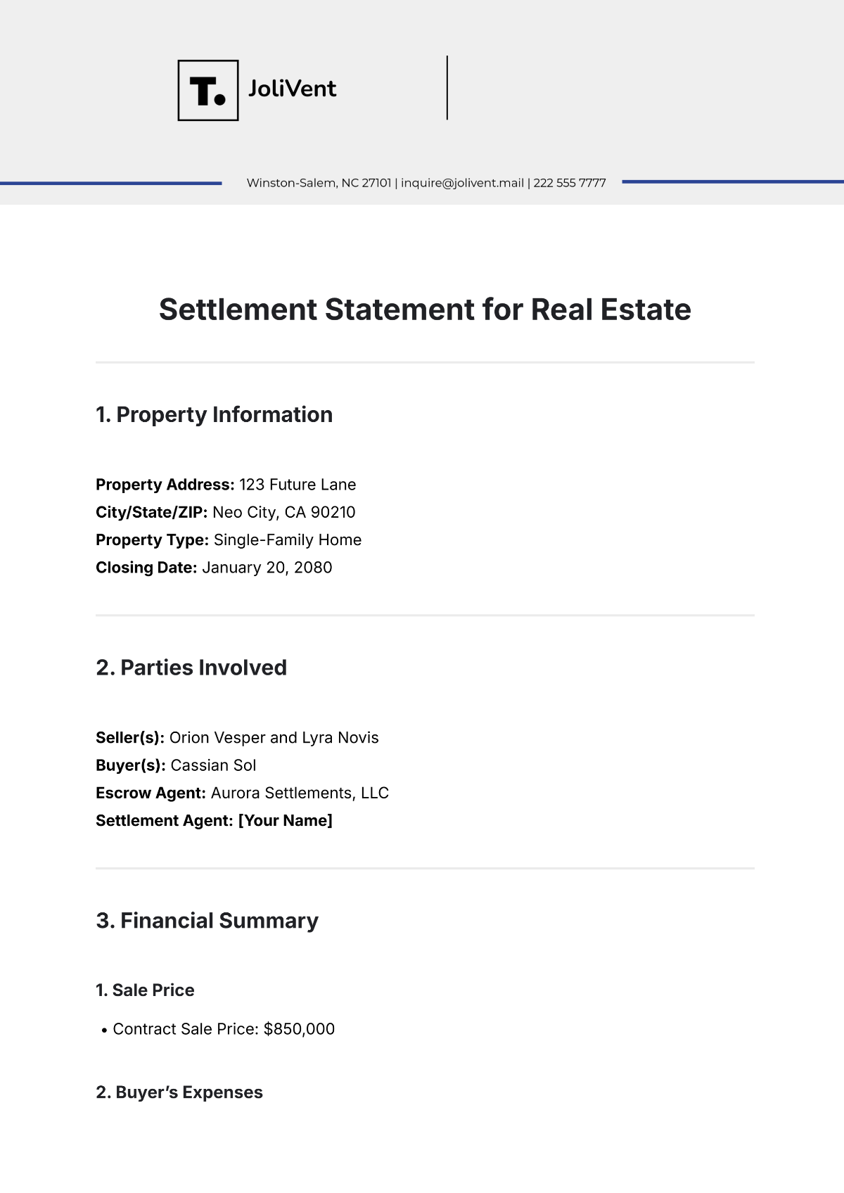 Settlement Statement for Real Estate Template - Edit Online & Download