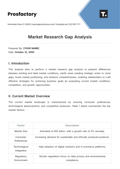 Free Market Research Gap Analysis Template to Edit Online