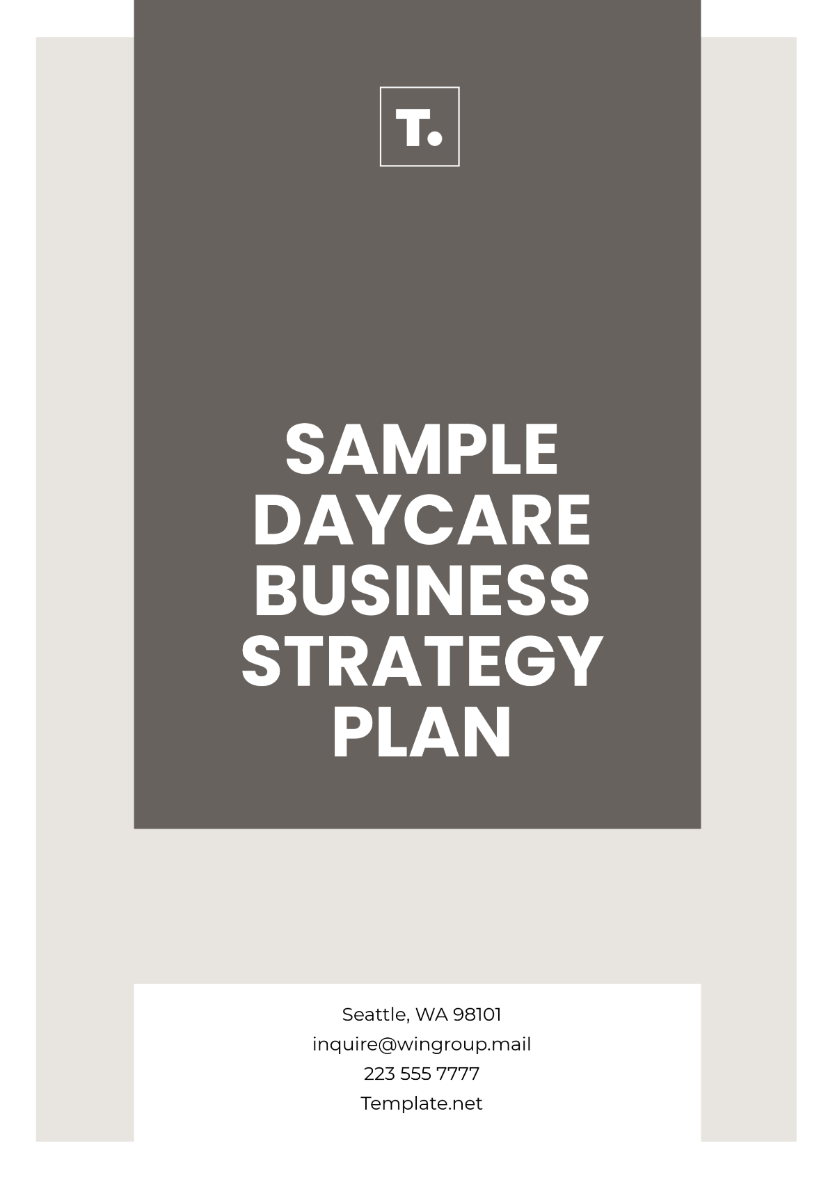 Sample Daycare Business Strategy Plan Template - Edit Online & Download