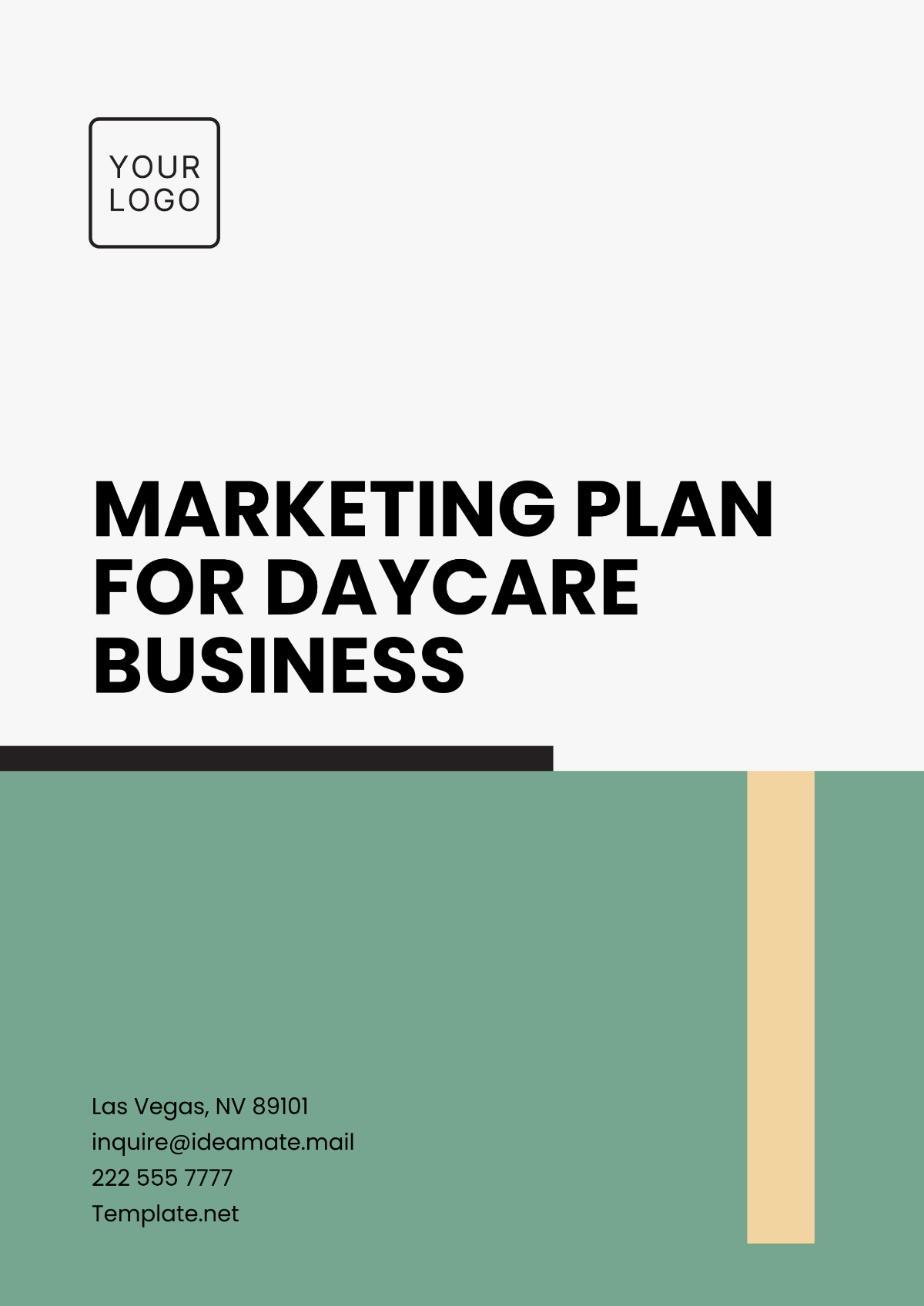 Marketing Plan for Daycare Business Template - Edit Online & Download