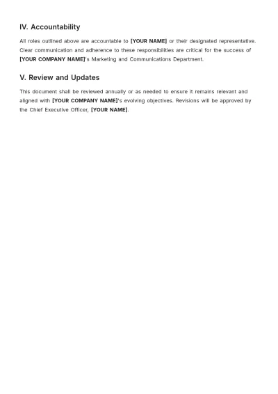 Free Roles and Responsibilities Template to Edit Online