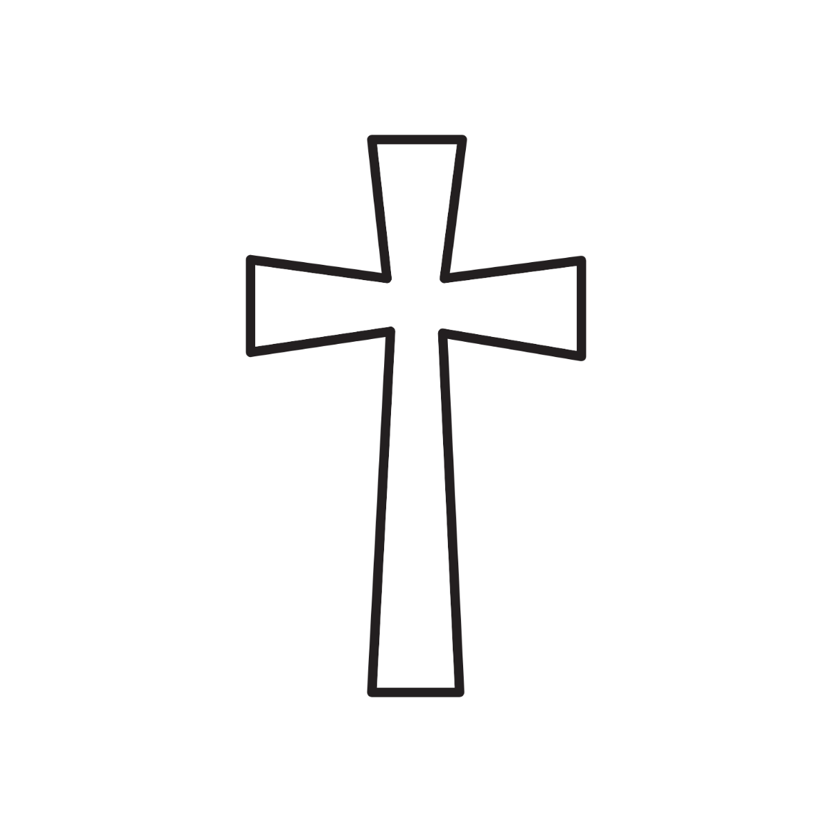 Free Cross Outline Clipart Template - Edit Online & Download