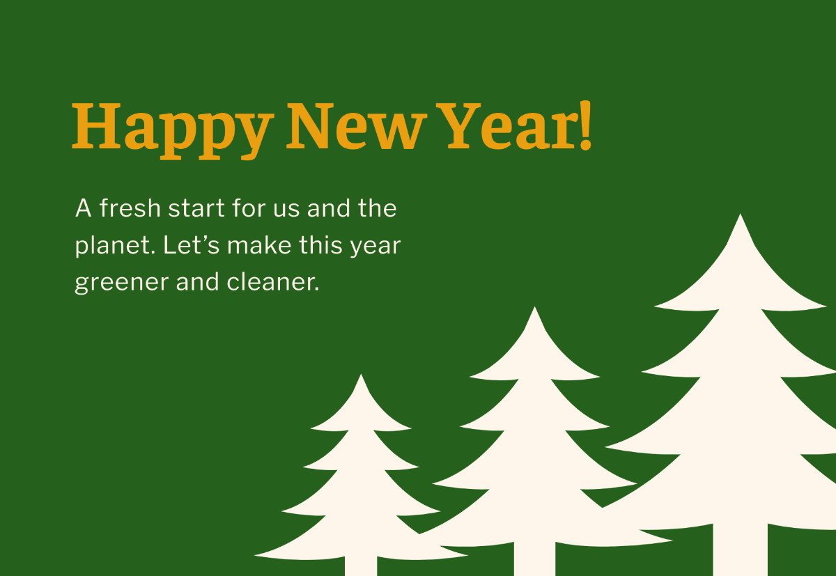 Free Eco-Friendly New Year Card Template - Edit Online & Download