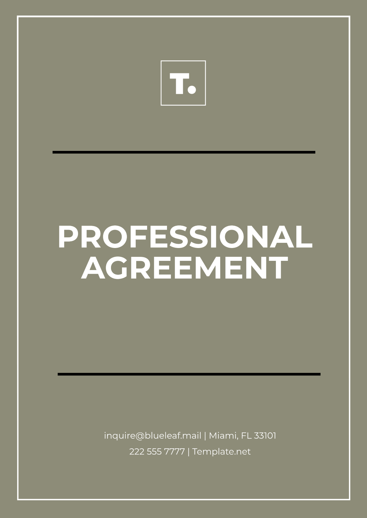 Professional Agreement Template - Edit Online & Download