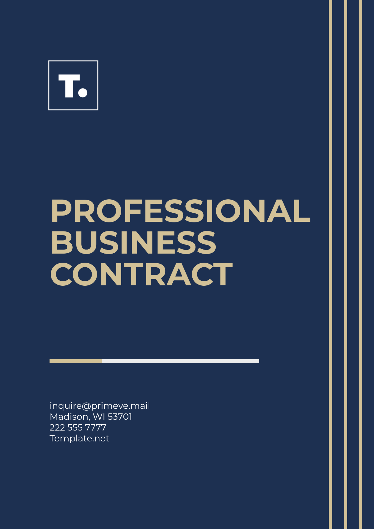 Professional Business Contract Template - Edit Online & Download