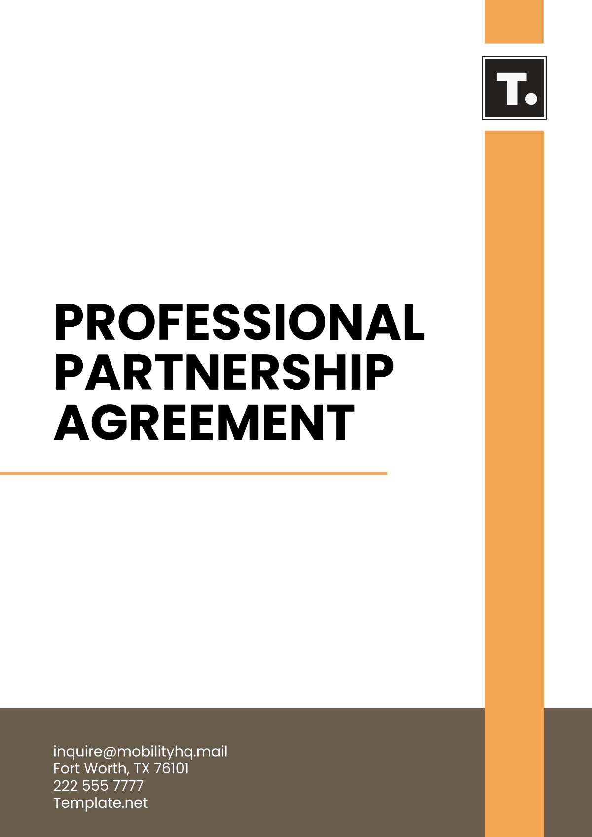 Professional Partnership Agreement Template - Edit Online & Download