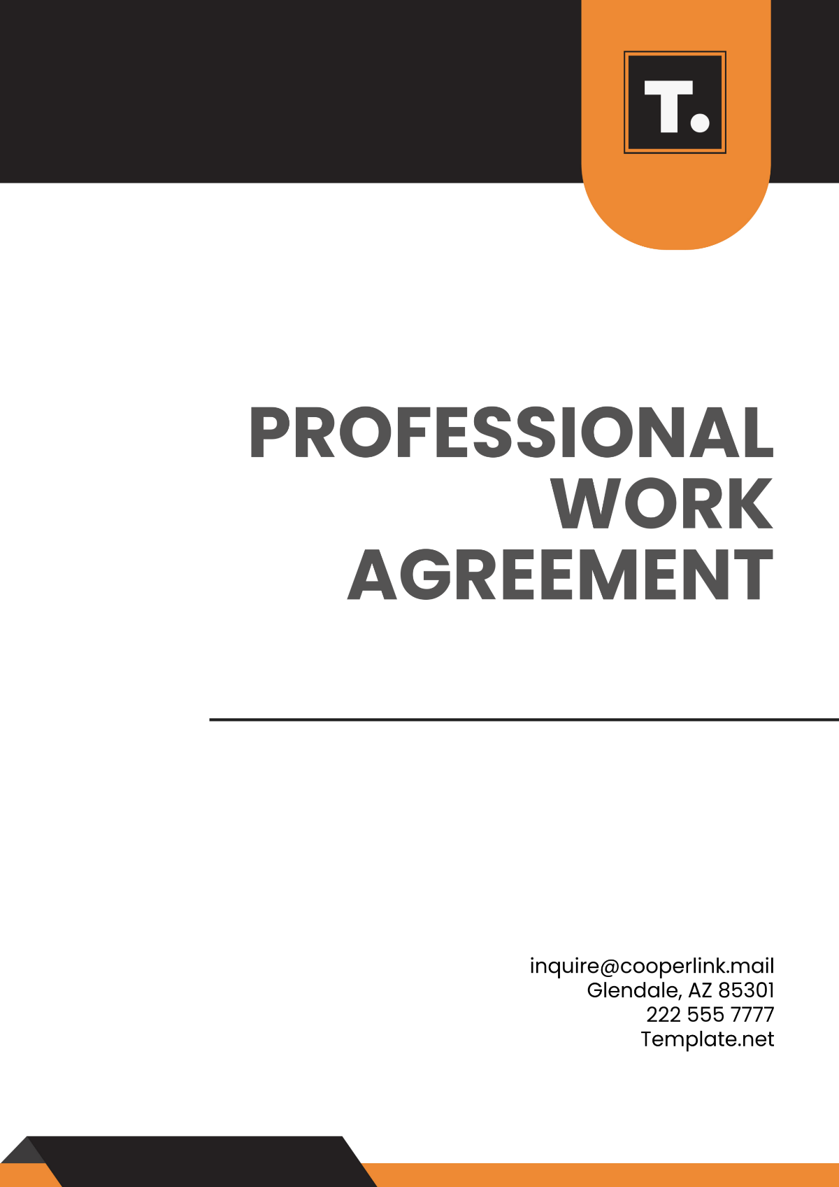 Professional Work Agreement Template - Edit Online & Download