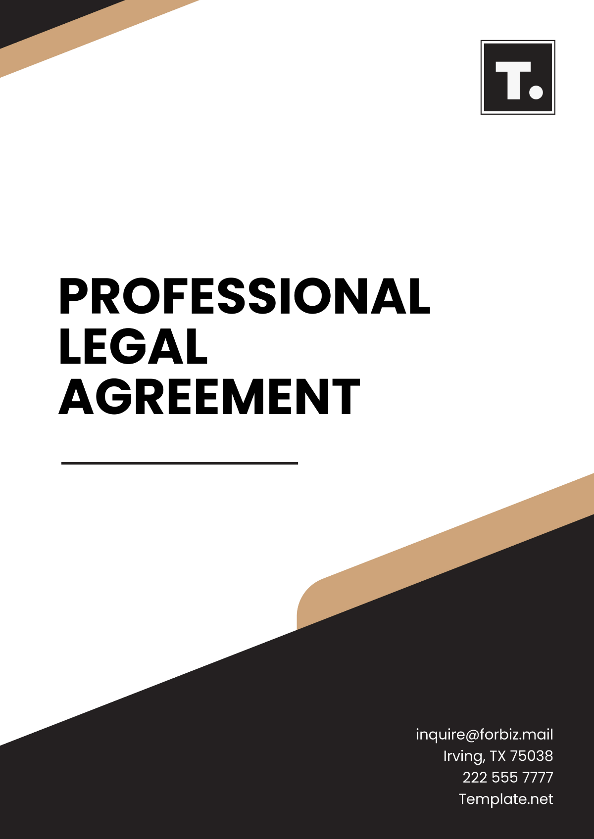 Professional Legal Agreement Template - Edit Online & Download