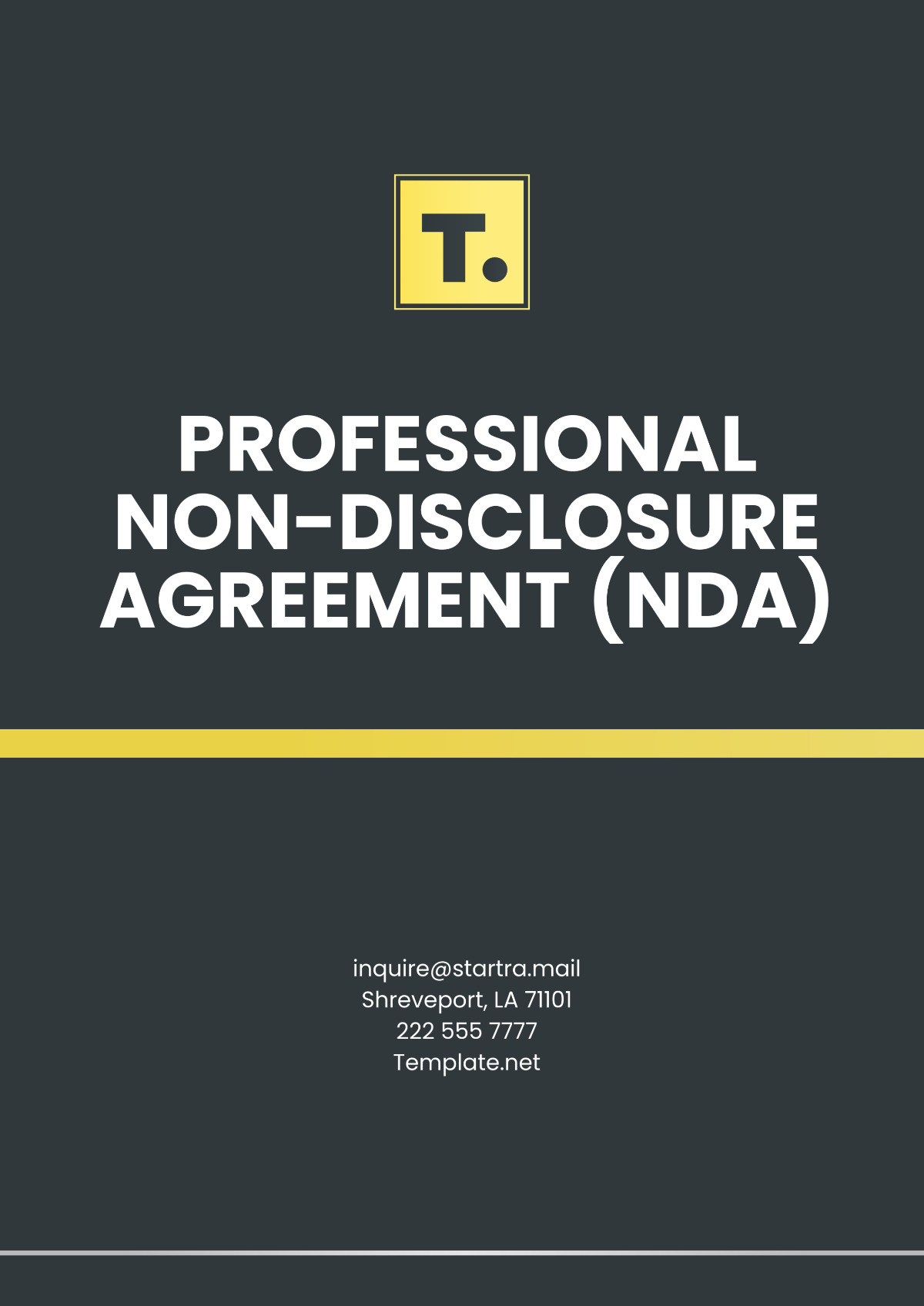 Professional Non-Disclosure Agreement (NDA) Template - Edit Online & Download