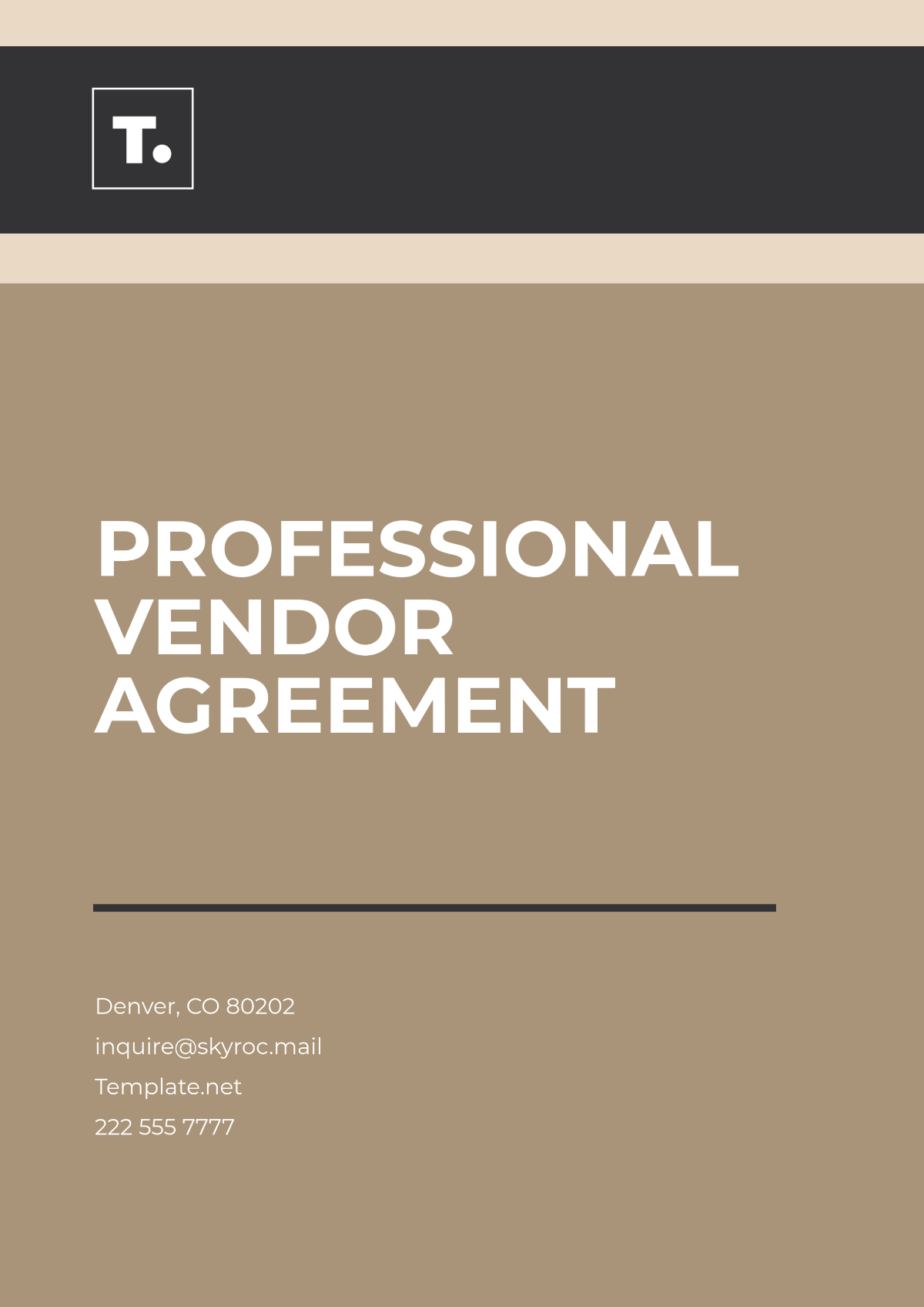 Professional Vendor Agreement Template - Edit Online & Download