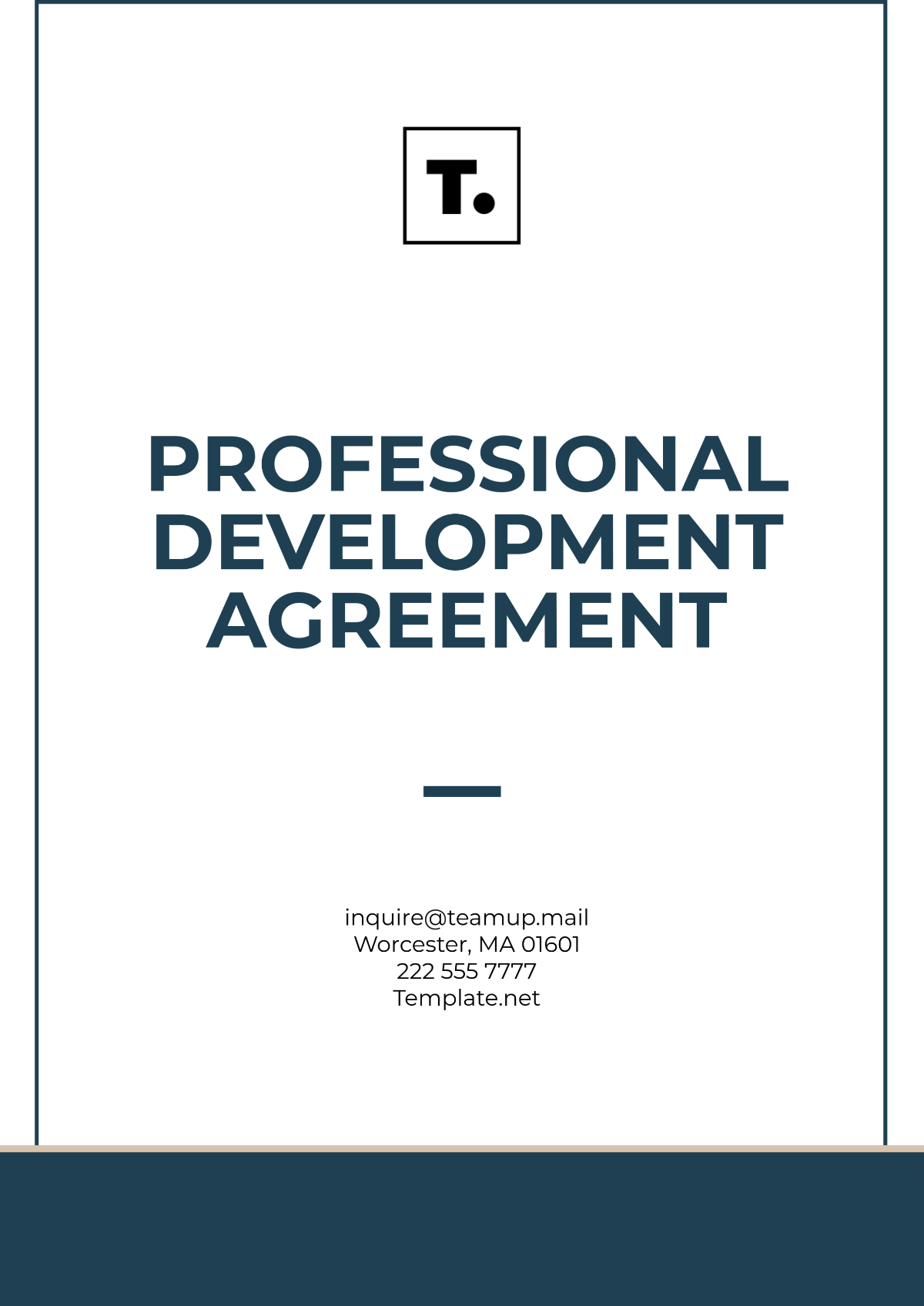 Professional Development Agreement Template - Edit Online & Download