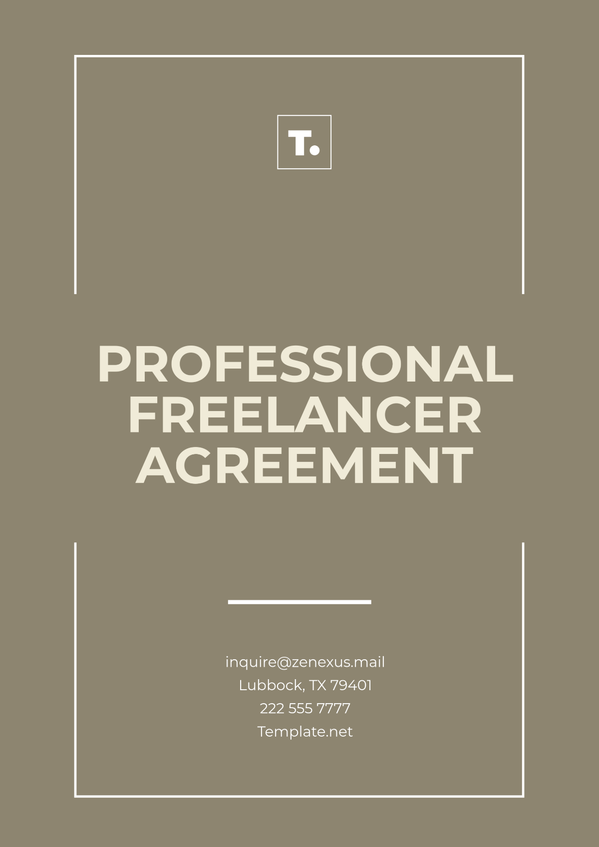 Professional Freelancer Agreement Template - Edit Online & Download