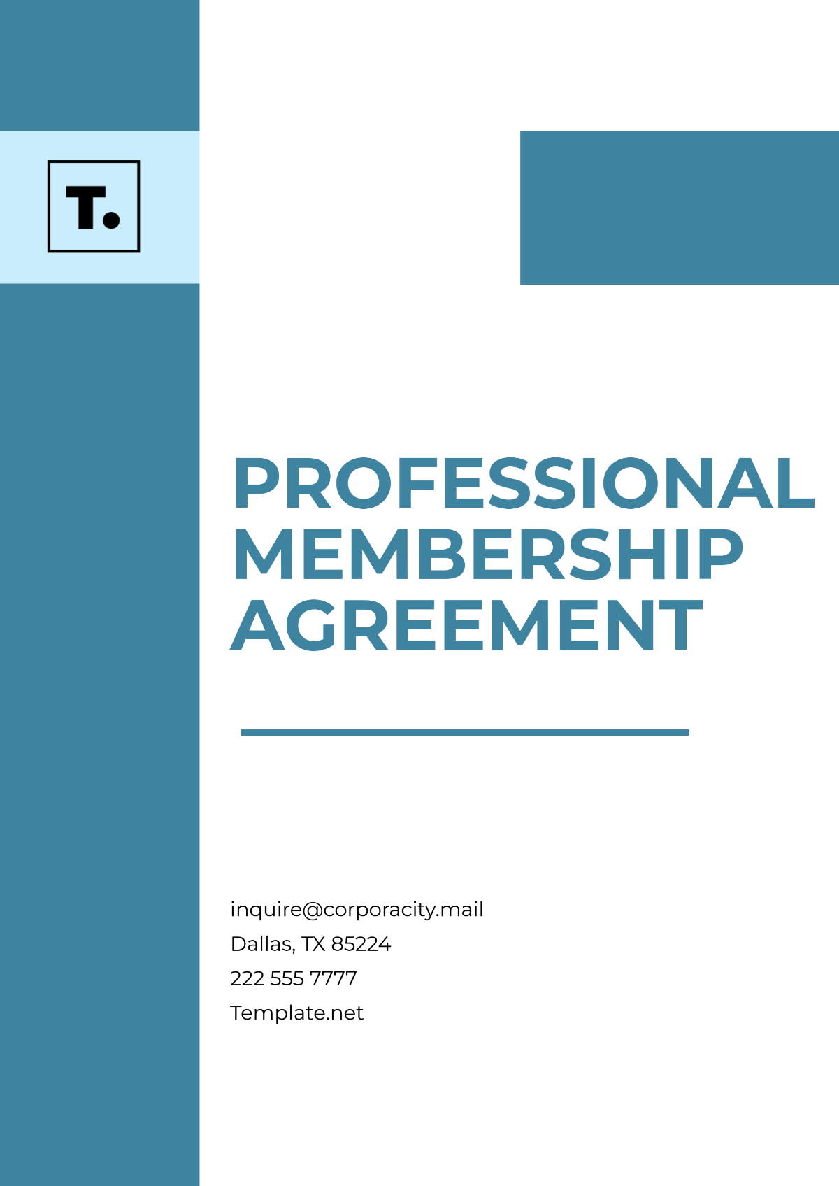 Professional Membership Agreement Template - Edit Online & Download