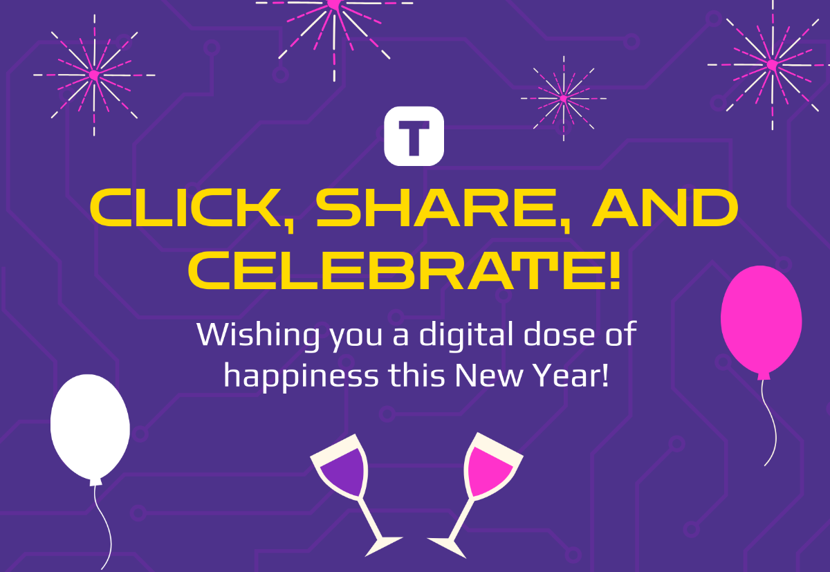 Free New Year E-Card Template - Edit Online & Download