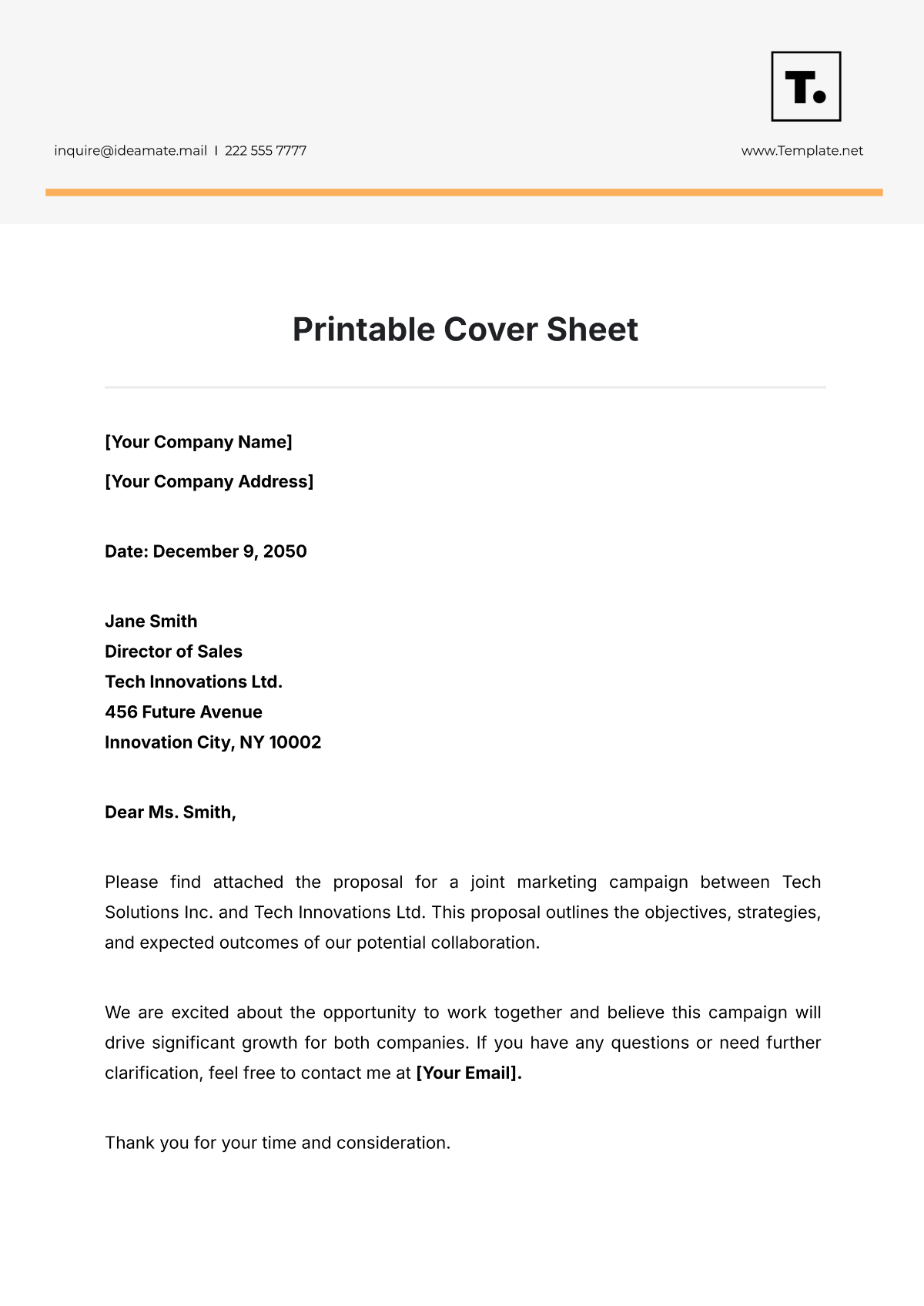 Printable Cover Sheet Template - Edit Online & Download