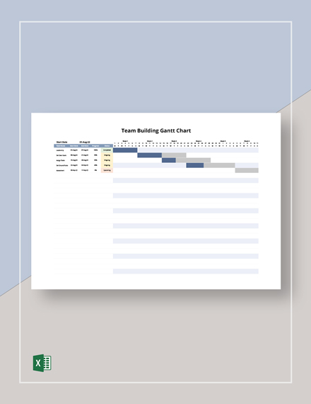 FREE School Building Gantt Chart Template in Excel | Template.net